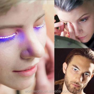 China Glowing Shiny Led Eye Lashes Shape Flashing Eye Lashes LED Eyelashes For Club Halloween Masquerade Led Lashes for sale