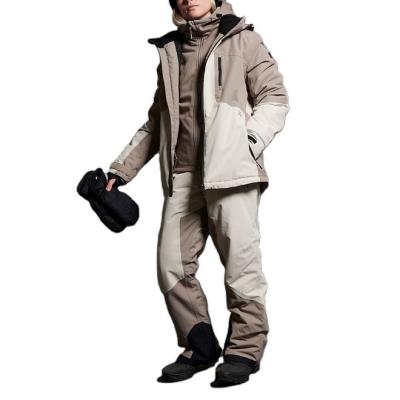 China Wholesale Breathable Two Piece With Zipper Winter Season Ski And Snow Wear Suit Waterproof White Men/Women for sale