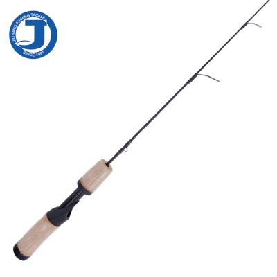 China 100% Solid Carbon Fiberglass Ice Rod Spinning Fishing Rod With Full Cork Handle for sale