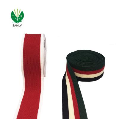 China Durable Lightweight Polyester Webbing 38mm Webbing Knit Elastic Knitted Webbing Belt for sale