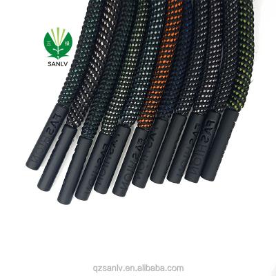 China Sustainable touring top spiral patternrecycled custom polyester draw strings for hoodie for sale