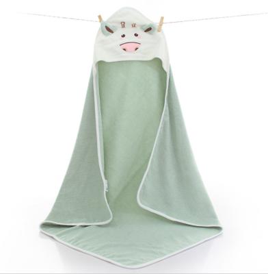 China 2021 Viable High Quality 320gsm Terry Newborn Bamboo Thick Baby Hooded Bath Towel for sale