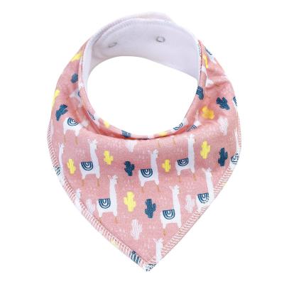 China 2022 Custom Printing Newborn Eco-friendly Organic Cotton Baby Boy Girl Drink Water Baby Drip Antibacterial Single Bibs for sale