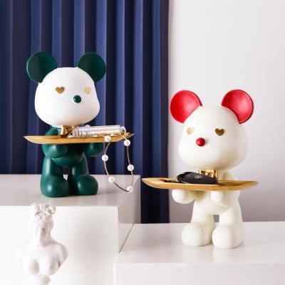 China Nordic minimalist light luxury candy master tray home decoration home shelf storage bear violence desktop decoration for sale