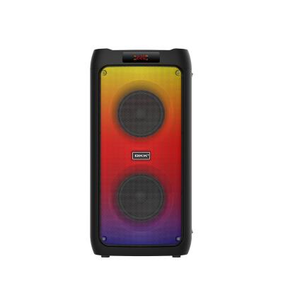 China BKK original factory party outdoor portable rechargeable wireless speaker with fm remote control TWS radio BT led light B69 for sale