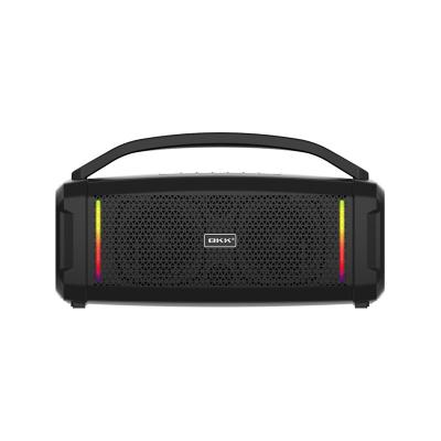 China BKK Wireless Waterproof Outdoor Portable Speaker Rechargeable Karaoke Party BOX BT with FM Radio Remote Control Led Light for sale