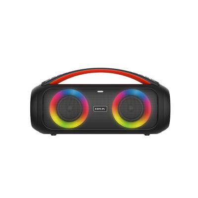 China Original BKK Flashing Light Waterproof Outdoor Portable Speakers LED Portable Wireless BT Boombox with Remote Control and FM Radio for sale