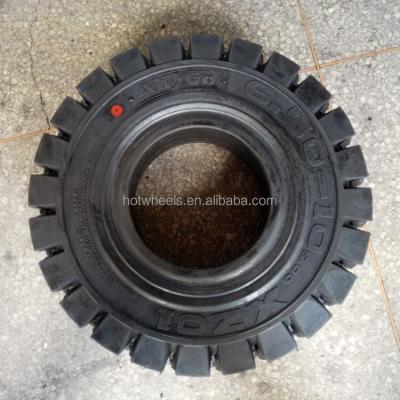 China ANYGO industry brand 6.50-10 model XZ01 click solid tire, forklift tire/solid tire, industrial solid tire for sale