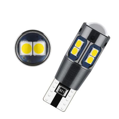 China Lighting Retrofit LED Width T10 Indicator 3030 10SMD Automotive Interior Canbus License Light for sale