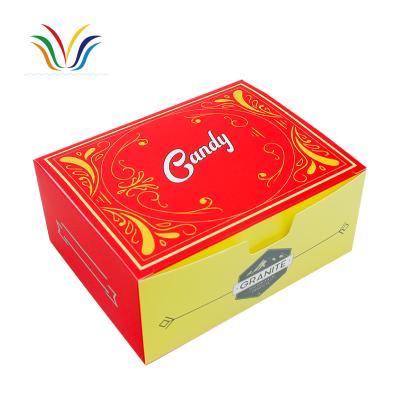 China Recyclable Custom Design Packaging Small Packaging Plain Box Red Paper Boxes For Packiging for sale