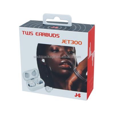 China Handmade Wholesale Fancy Earbuds Packaging Boxes With Hook Headphone Packaging Box for sale