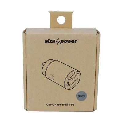 China Recycled Materials Recycle Brown Kraft Paper Box With UV Print For Battery Paper Packing Box Eco - Friendly for sale