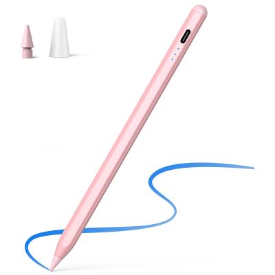 China Magnet Attached Id715A Pink Touch Switch Stylus Digital Smart Pen For Ipad Apple Pencil Tablet Stylus With Palm Reject Tilt for sale