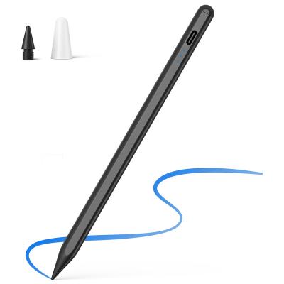 China Magnet Attached Black ID715 Stylus Pencil Title Function Touch Switch Sensitive Stylus For Apple Pencil Aluminum Alloy Tablet Pen for sale