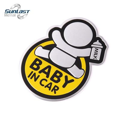 China Cute 3M Reflective Baby In Running Car Sticker With Many Colors for sale