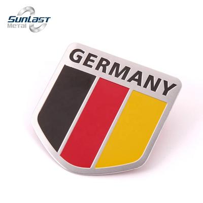 China Durable 3d Germany Metal Flag Car Emblem Custom Logo Car Stickers for sale