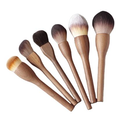 China Angular Blush Red 6PCS Clean Brand Makeup Brush Eye and Face Beauty Brush Makeup Brush Bag Luxury Tool for sale