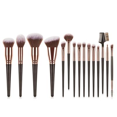 China Angular Blush Custom Logo Factory Price OEM&ODM Makeup Brush Tool 15pcs Premium Synthetic Makeup Brush Set for sale