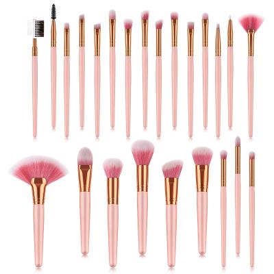 China Angular blush 24Pcs vegan makeup brush docolor eyeshadow brush professional hot sale pink professional freeshiping custom logo for sale