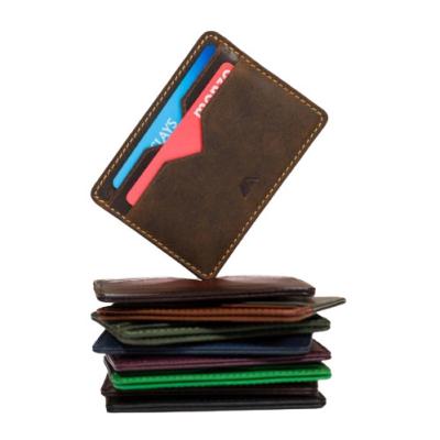 China Vintage high quality custom portable multifunctional credit id thin leather card holder for sale