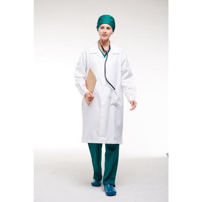 China Wholesale Factory Price Woman Cotton White Lab Coat Doctor for sale