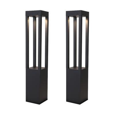 China Led Waterproof Path Matte Black Outdoor Bollard Light Modern Rustproof Bollard Light Europe Lawn Patio Yard Walkway Holiday 2700K Landscape Path for sale