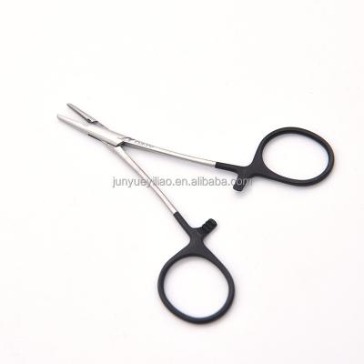 China Handle Clamp Suture Needle Surgical Instruments Olsen Hegar Needle Holders Steel Black 10cm for sale