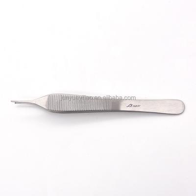 China Best Price Medical Use 1 x 2 Teeth 12.5cm 0.8mm Surgical Instruments Adson Tissue Steel Forceps for sale