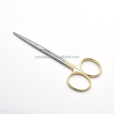 China Used For Cutting Tissue Quality TC Super Carbide Scissors Metzenbaum Curved 12.5-23 cm Gold Plated Dissecting Scissors for sale