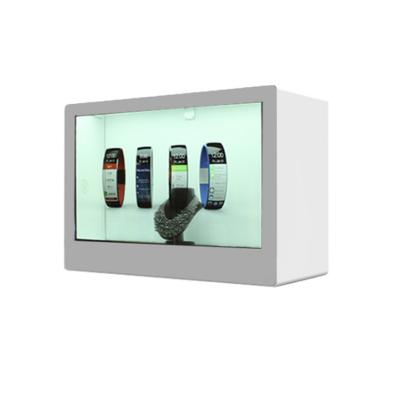 China Custom Flexible Transparent Exhibit Display Case Small Screen LCD Display Box For Advertising for sale