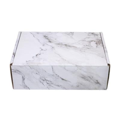 China 2021 High End Recycled Household Printing Materials Gold Paper Boxes Marble Shipping Box for sale