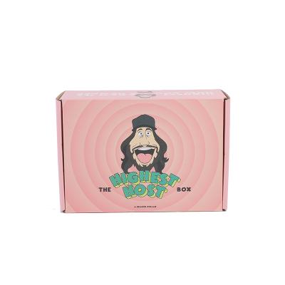 China Recycled Materials Customized Private Label Logo Ad Shoes Packaging High Quality Corrugated Box Box For Clothes And Cosmetics for sale