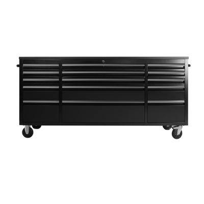 China Hyxion Movable 72 Inch Cast Iron Trolley Cabinet Black Heavy Duty Rolling Tool Chest for sale