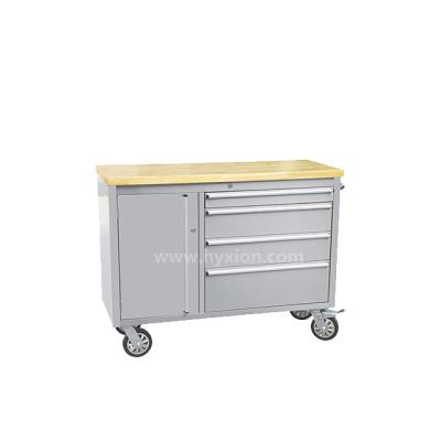 China Anti-fingerprint SS Surface HyXion Beast 48 Inch Tool Chest Easier Rolling Drawer For Money With Garage for sale