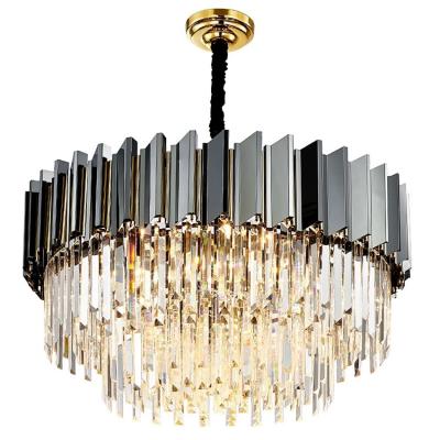 China Luxury Black Crystal Chandelier from Crystal Chandelier Simple Stainless Steel modern light fixture for sale