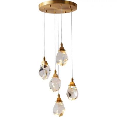 China Surface Mounted Modern Elegant Round Living Room Hotel Chandelier Modern Glass Chandelier for sale