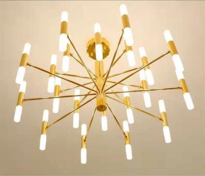 China Gold Modern Modern Iron Lamp Hanging Ceiling Led Crystal Luxury Chandeliers and Pendant Lights for sale