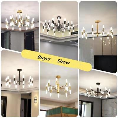 China Modern Modern Pendant Light Decor For Home Living Tube Sparkle Ball Chandelier for sale