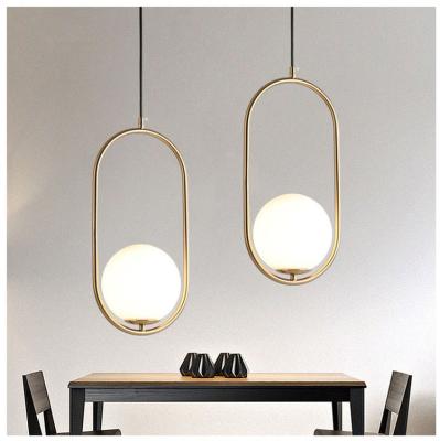 China Post Modern Nordic Modern Glass Shade Pendant Bedside Living Room Chandelier Light Led Ceiling Lights for sale