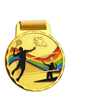 China Global exist mold soccer awards racing custom event medel 3d logo badminton medal for sale