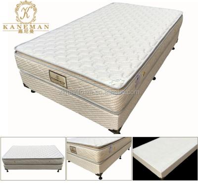 China 5 Star King Size Bed Massage Hotel Base And Pillow Top Bedspring With Boxspring for sale