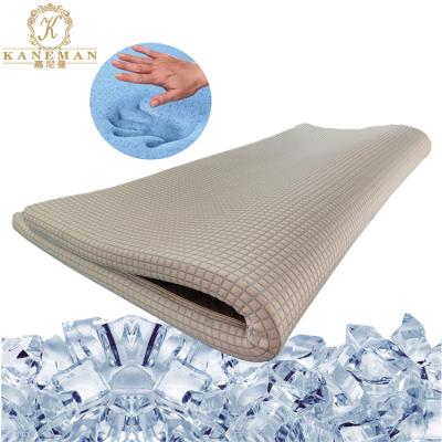 China Cooling Orthopedic Twin King Queen Size Sleep Well Full 2 ​​Inch 3 Inch 4 Inch Blue Gel Memory. thick foam mattress Topper Roll in a box for sale