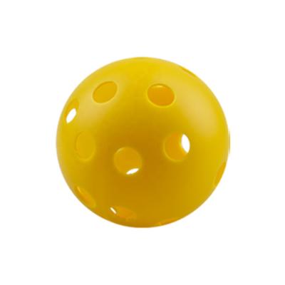 China High Quality 40 Hole Mini PE PE Outdoor Yellow Pickleball Balls ONE PIECE Hole for sale