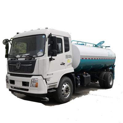 China Water sprinkling hot sale 4x2 euro 3 emission 15000L tanker for drinking water and road cleaning stainless steel water tank truck à venda