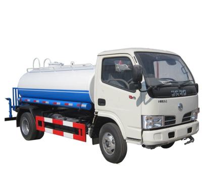 China Water Sprinkling Low Cost 4X2 Diesel Engine Mini Water Tanker Truck For Sale 5000 Liter Capacity Watering Vehicle With Factory Price for sale