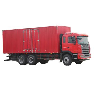 中国 Chinese Brand New 10 Wheel Corrugated Iron Tile Box Truck 20 Ton Delivery Van Truck 220hp Mid Size Closed Truck 販売のため