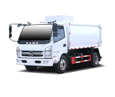 China KAMA Hotels Sanitation Using 4 Ton Waste Bin Side Truck Garbage Collection And Transport Loading Truck en venta