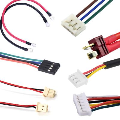 China Custom Electronic Cable Assembly JST XH 2.54MM 2/3/4/6/8 Pin Female And Dual Female Connector With Ribbon Cable for sale