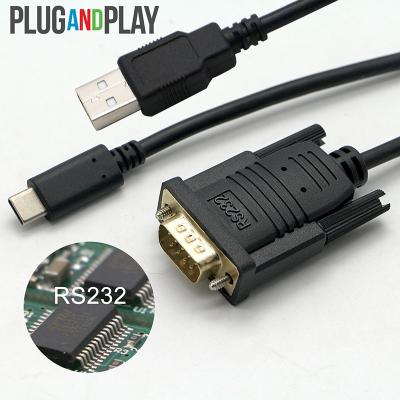 China OEM FTDI DB9 Plug and Play Plug and Play Micro Type C MINI USB to Serial RS232 Cable for Programming for sale