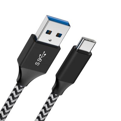 China Nylon Braided Type C Android Phone Fast Charging Data Usb 3.0 Data Fast Charger Cable for sale